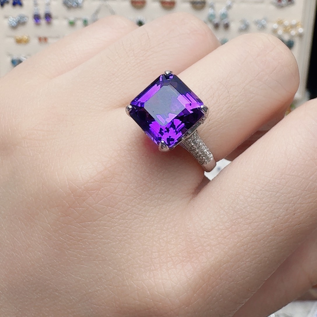 水晶戒指银S925镶嵌戒指561