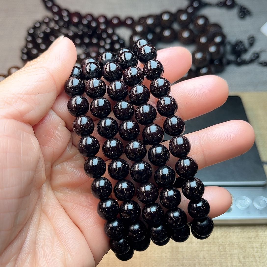 檀香紫檀（小叶紫檀）0.8 108颗 爆满星