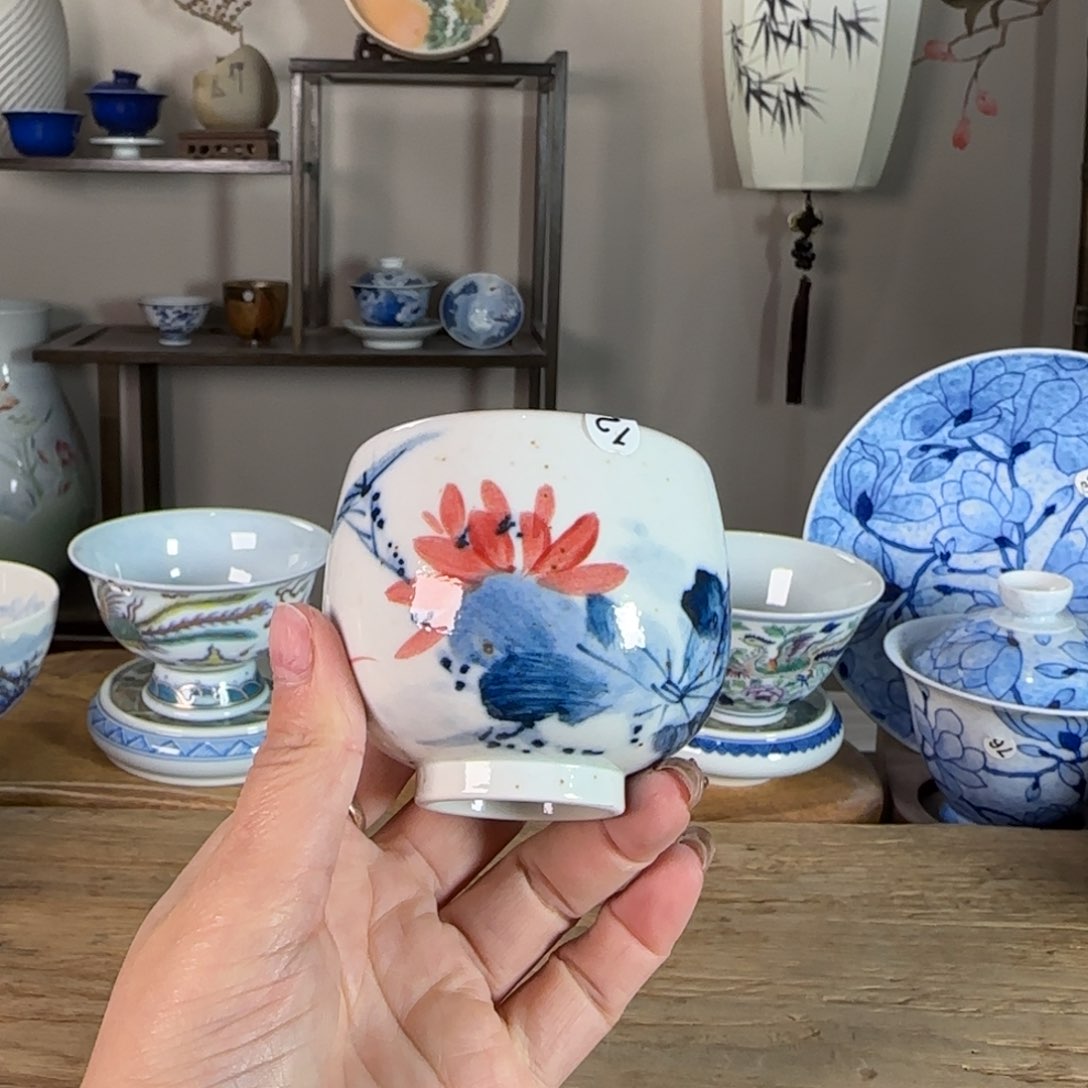 杯景德镇陶瓷柴烧多人