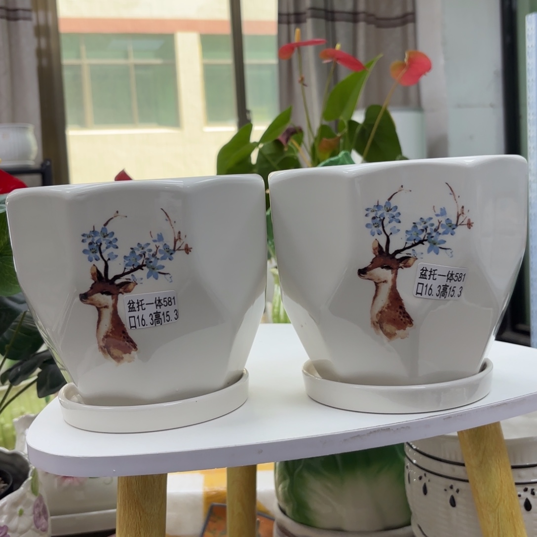 @夏西陶瓷花盆@@5581