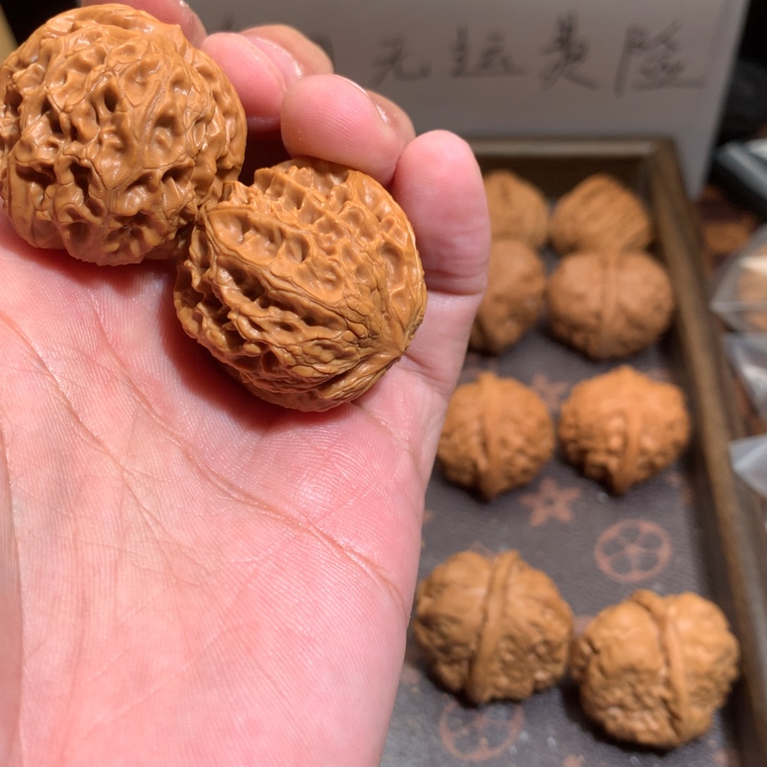 小***游文玩核桃把件龙眼全品