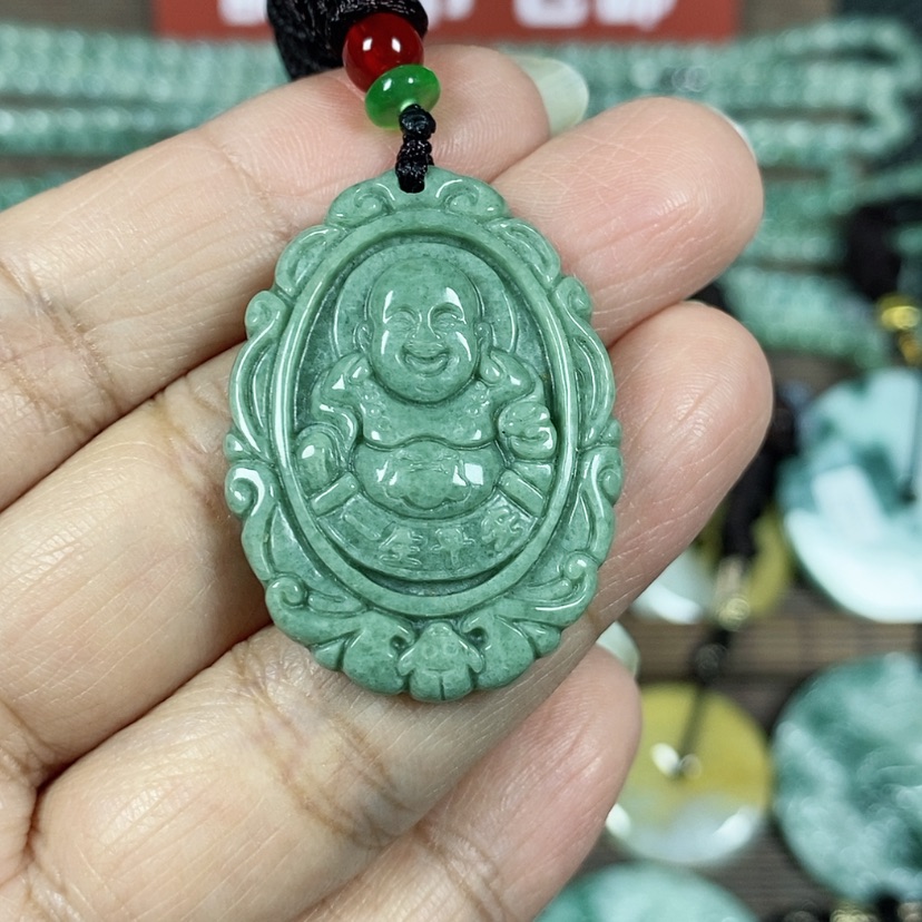 【闪购商品】翡翠颈饰未镶嵌玉吊坠翡翠玉花边佛