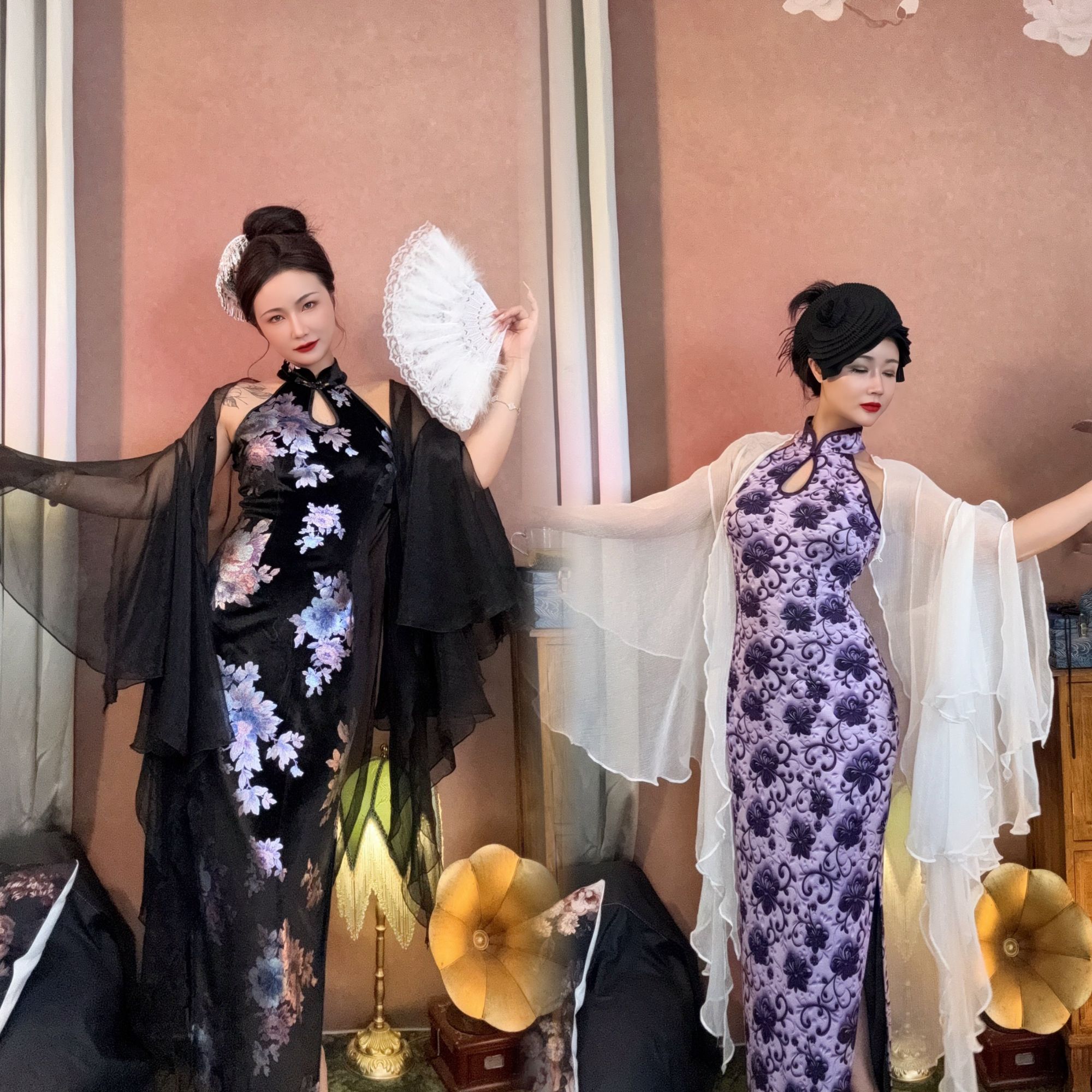 断码清仓四月芳菲【起舞弄清影】原创自制古风氛围感珠光纱百搭外套