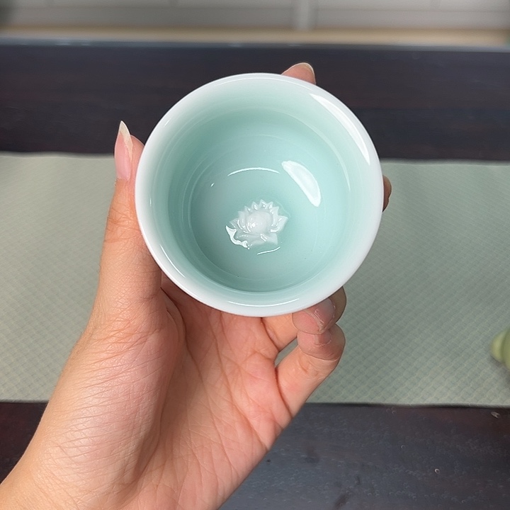 龙泉云间青瓷小米茶器