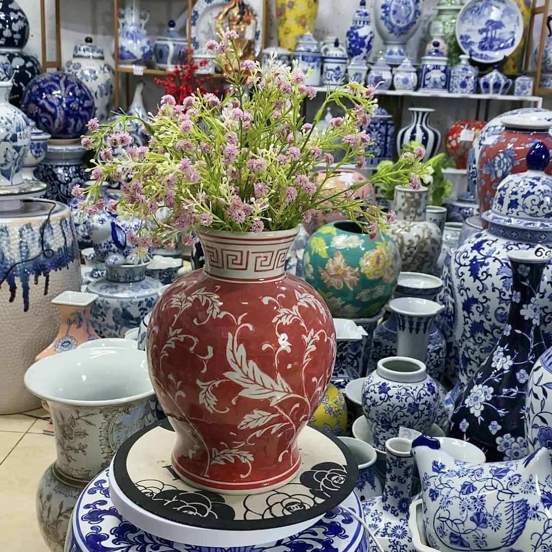 【闪购商品】摆件包**象石榴瓶瓷器………………………………