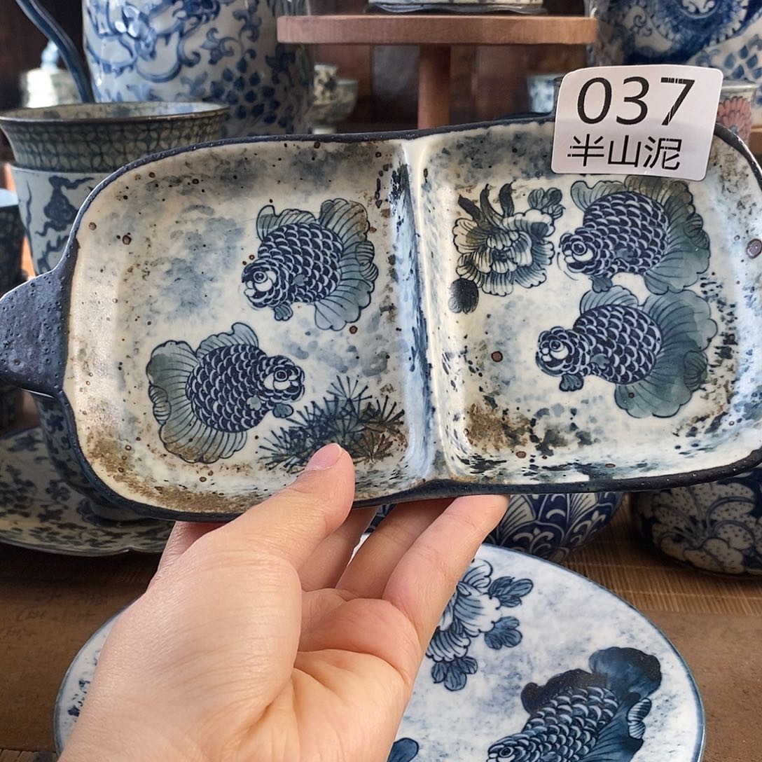 陶手工手绘青花高温陶瓷