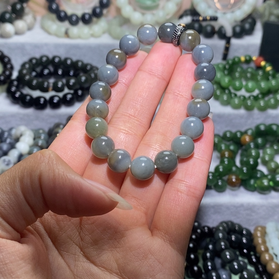 谦***礼和田玉未镶嵌手链