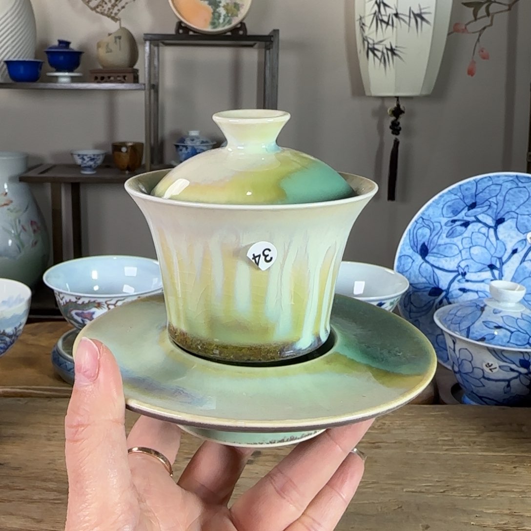 杯景德镇陶瓷柴烧多人