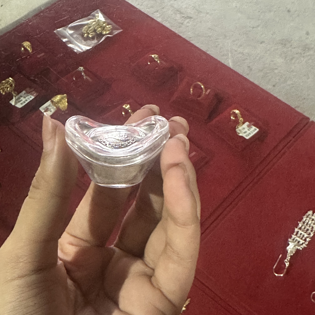 足银银制品 999纯银银元宝足银999十克银器摆件实心白银纯银