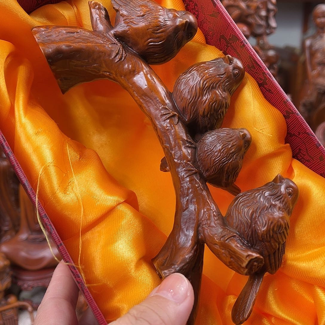 黄杨木黄杨木雕刻长度19厘米