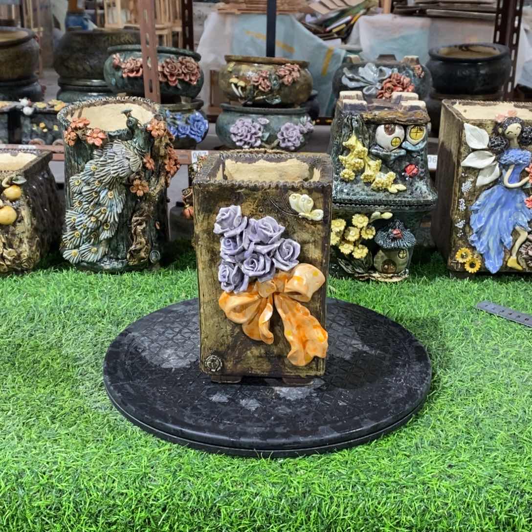 红陶青藤花器多肉花盆