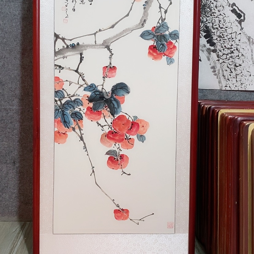 【闪购商品】国画书画作品带框125×65厘米