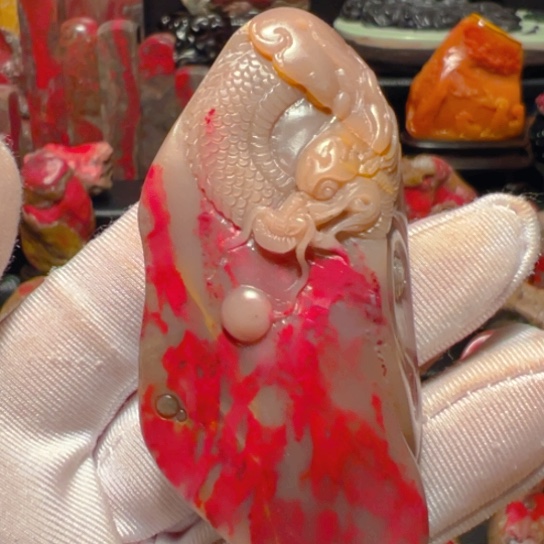 昌化鸡血石啥****搂精品挂件