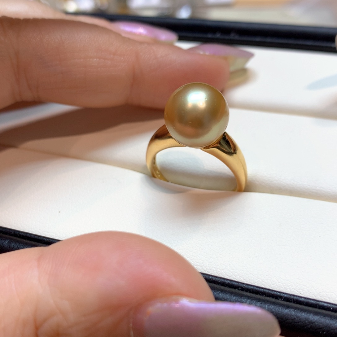 海水珍珠戒指银S925镶嵌