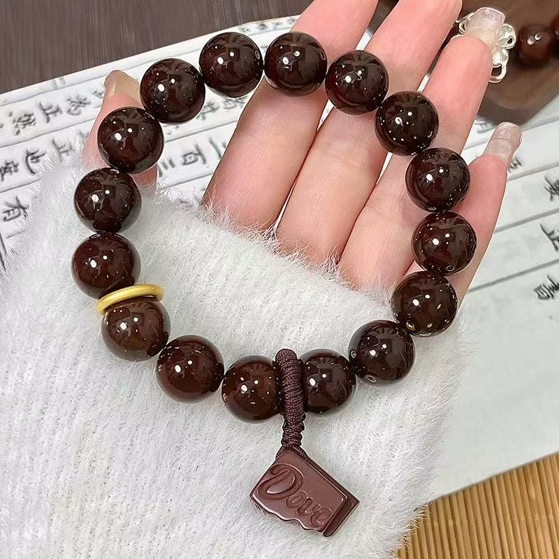 非金属木质手链 （随机发）檀木 水晶手链轻奢高级送朋友