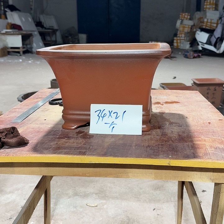 紫砂花盆手工制作