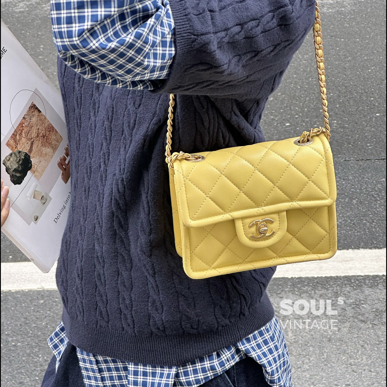 95新 Chanel/香奈儿 Chanel 黄金 荔枝牛 豆腐链条包/661091455