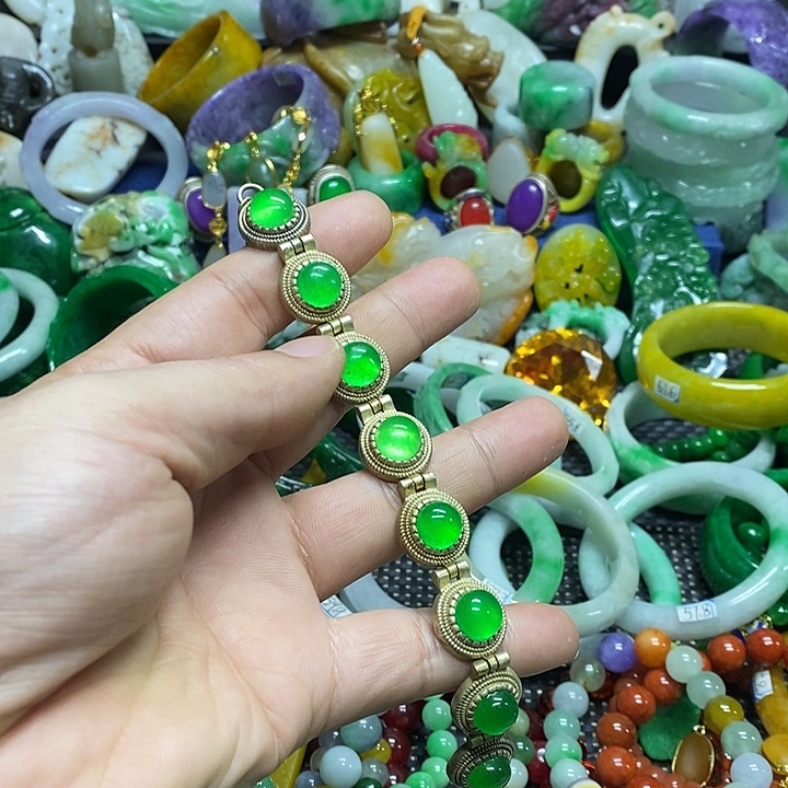 颈饰未镶嵌翡翠缅甸翡翠首饰配饰