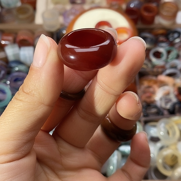 。***玛瑙/玉髓未镶嵌戒指A6不退换港12