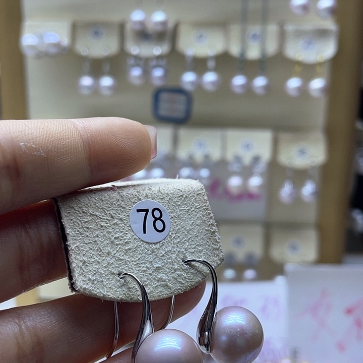 淡水珍珠耳饰银S925镶嵌