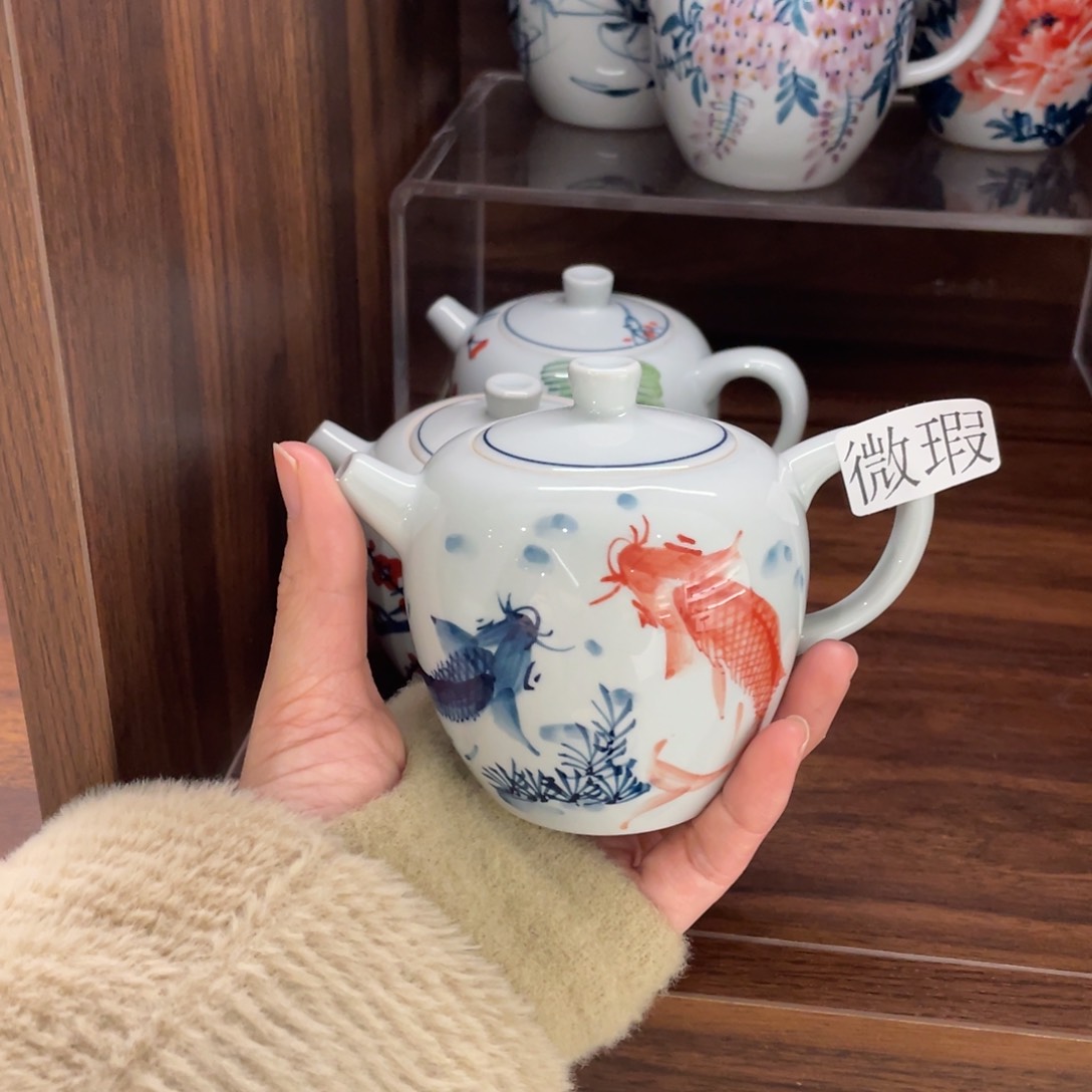 有瑕釉下彩纯手绘