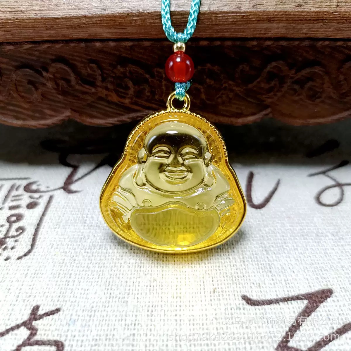 古法 冰透 大肚佛吊坠=B1