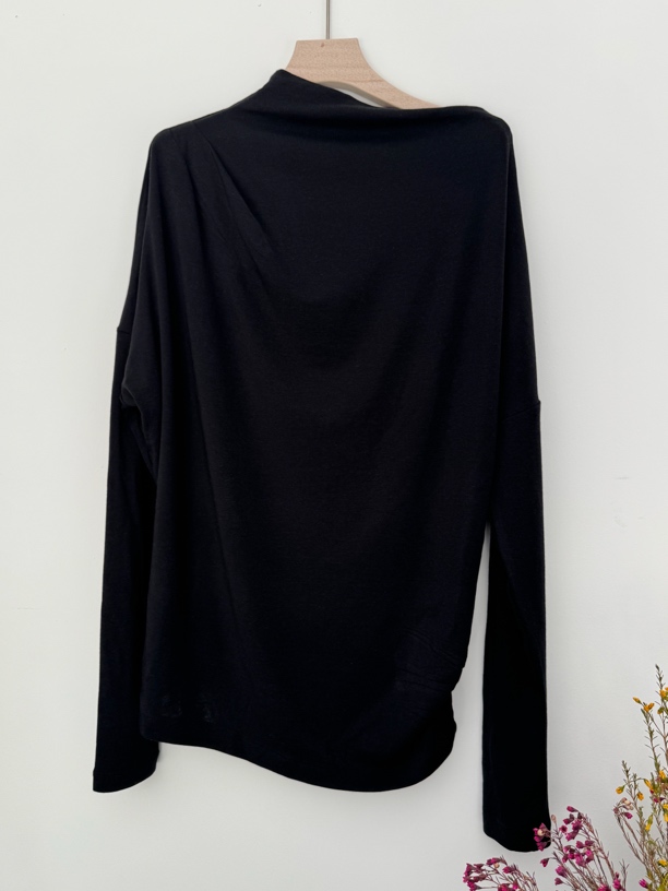 25年春季气质时尚百搭遮肉绵羊毛T恤