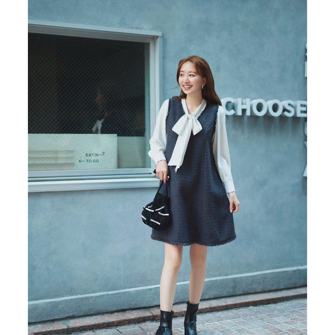 【Montendre】 秋季新款 N 显瘦气质时尚高级感外搭连衣裙