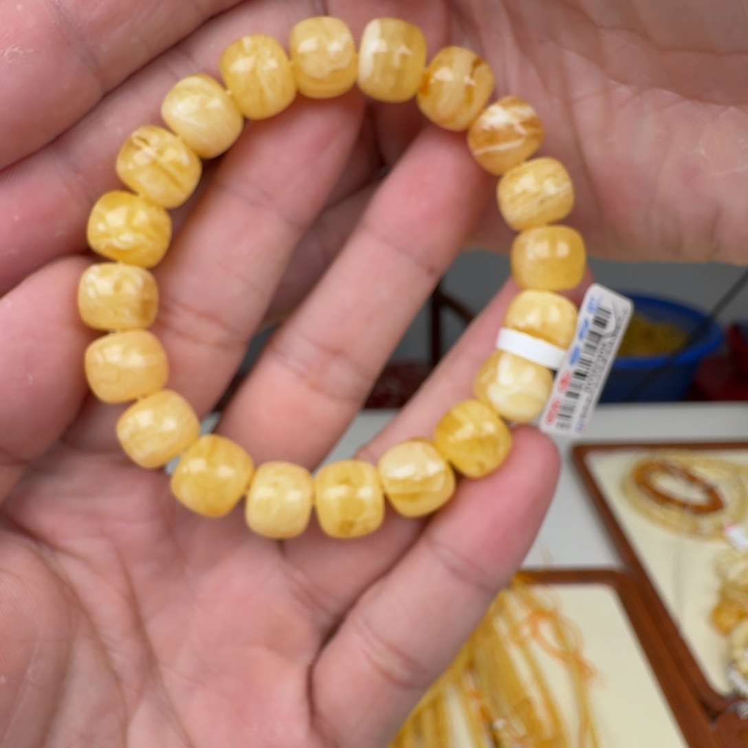 琥珀未镶嵌裸石蜜蜡手串