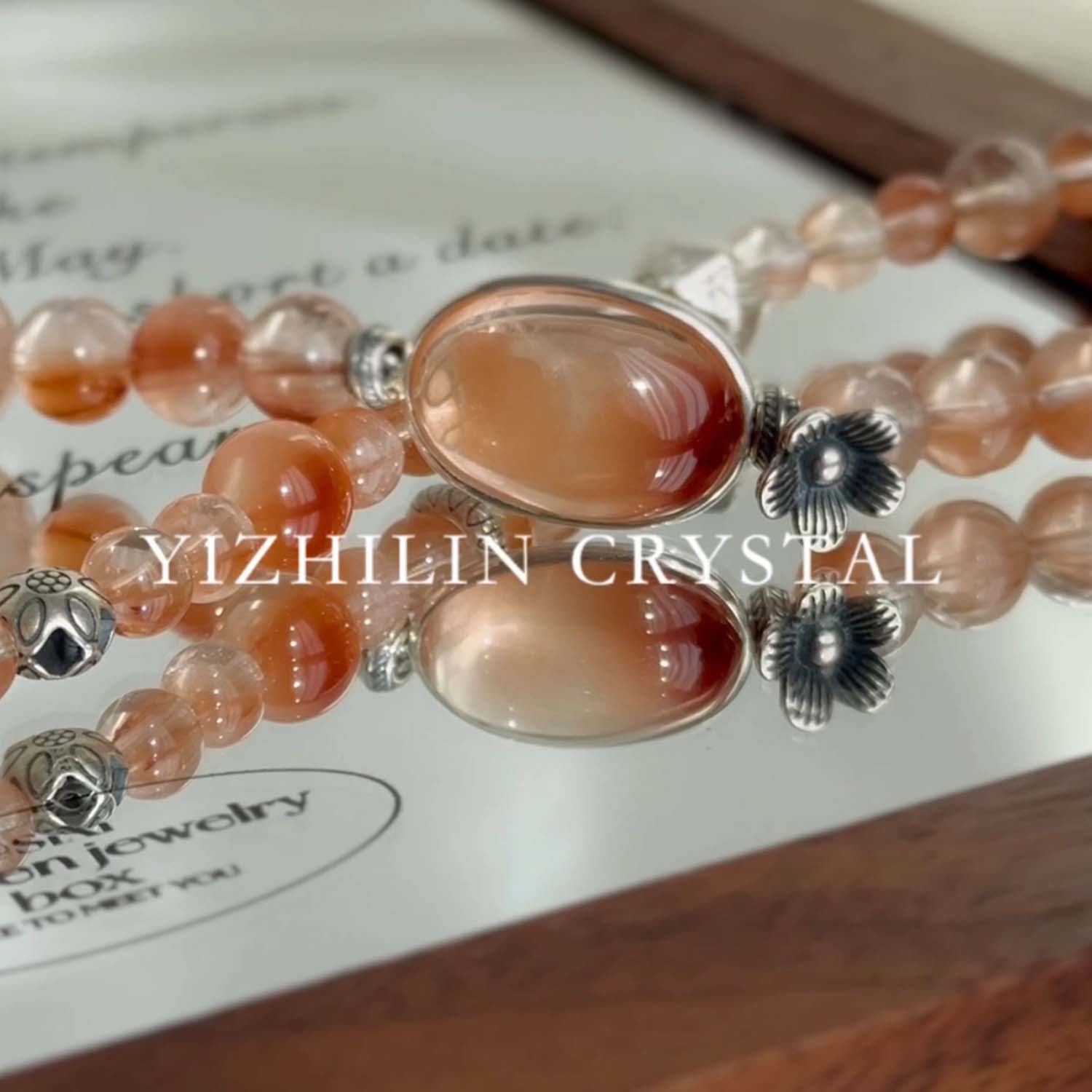 925银手链 干枯玫瑰色系粉色兔毛双圈