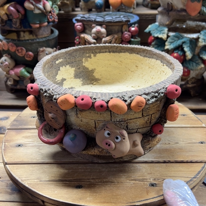 嘻哈多肉花盆百搭