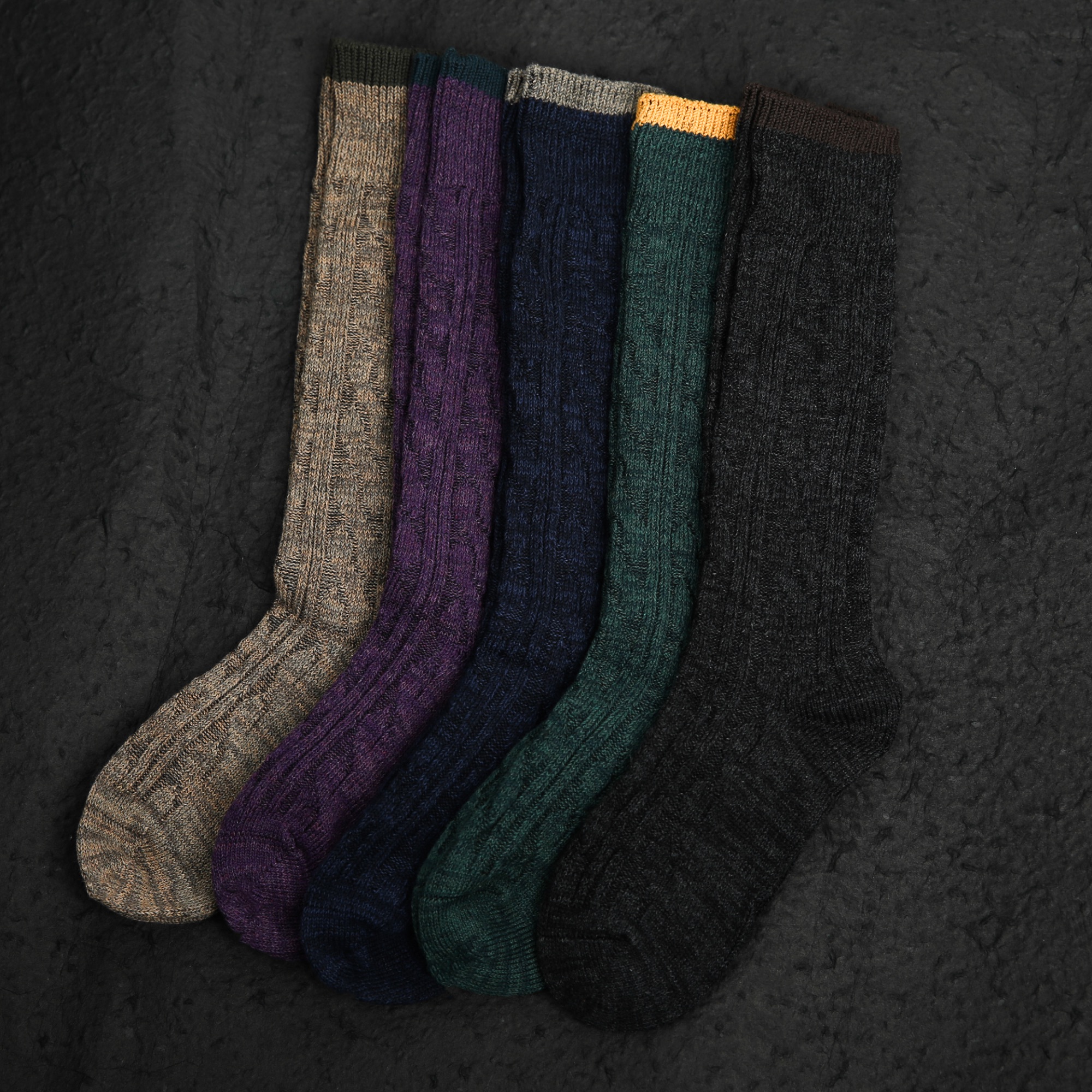 万物身客 透气撞色堆堆靴袜长筒袜女春秋百搭（售出不退换）