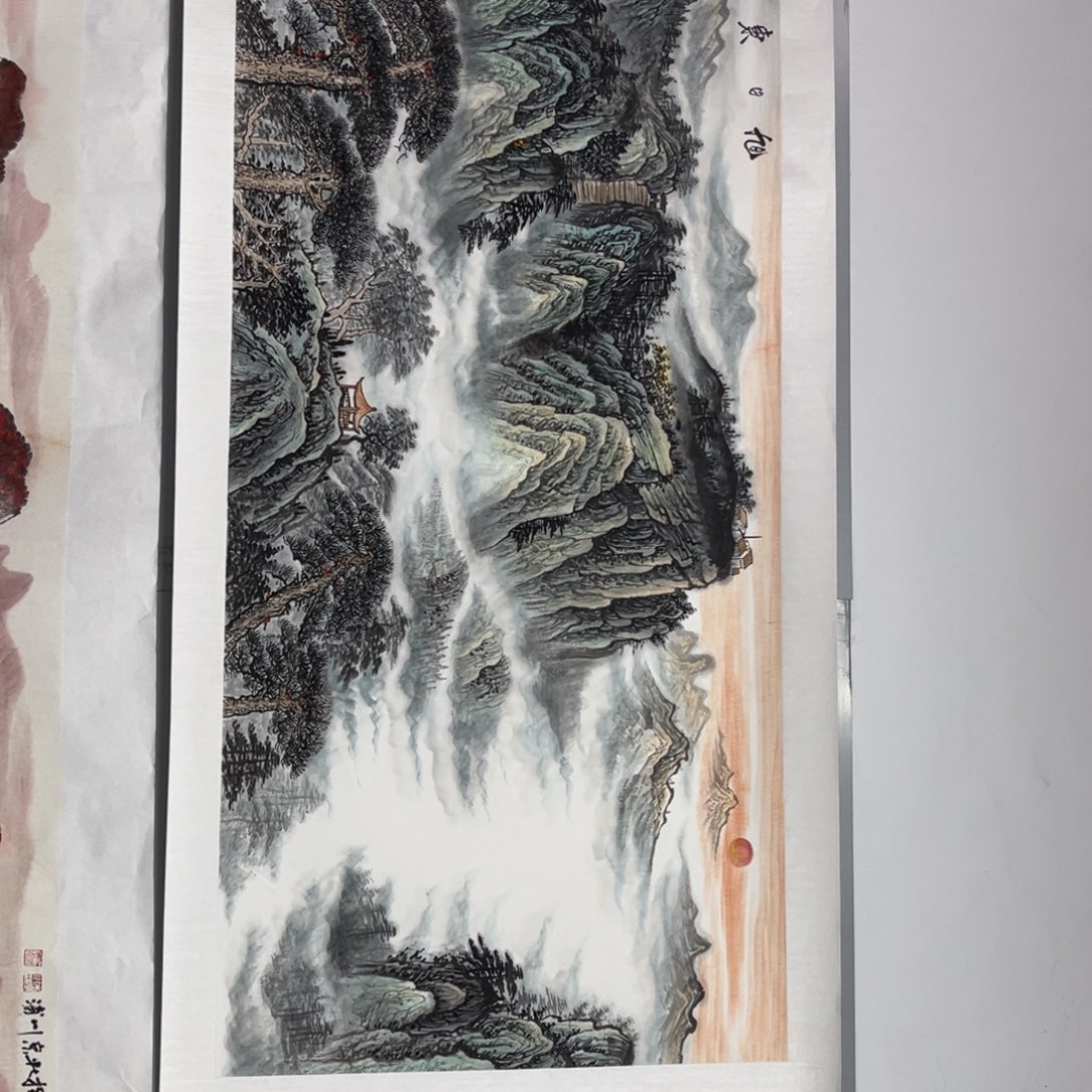 国画曱*吖宣纸手绘，手工作品