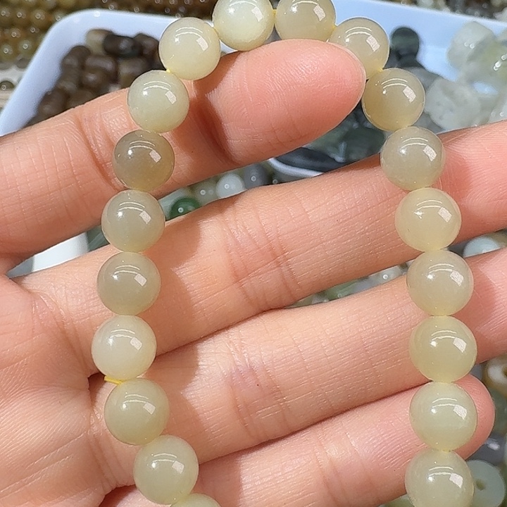 和田玉未镶嵌手链8mm