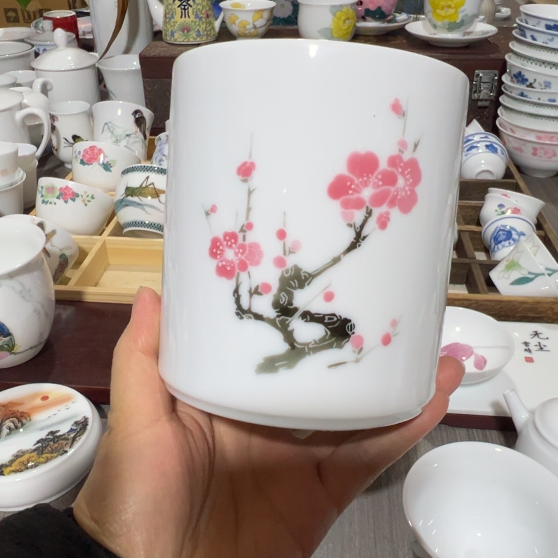 醴陵瓷直播供货基地手绘11厘米