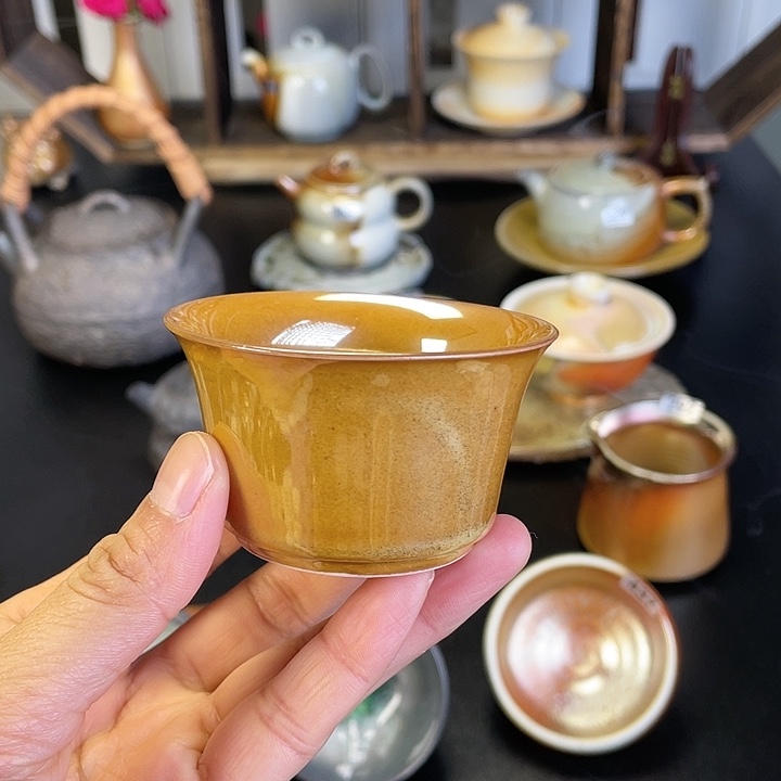 燃薪柴烧茶器志野杯