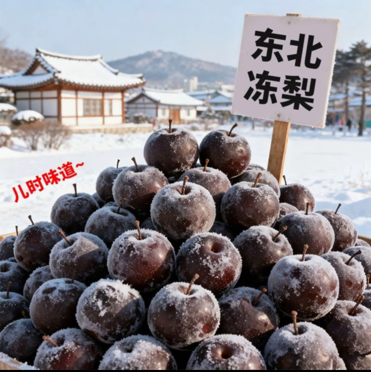 东北特产冻梨苹果梨大黑梨冻秋梨产地直发包邮