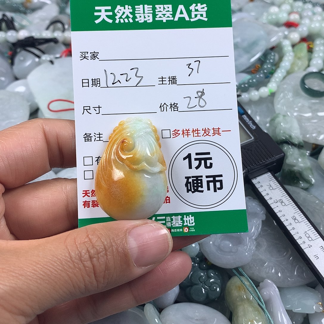 翡翠未镶嵌吊坠(不含链)