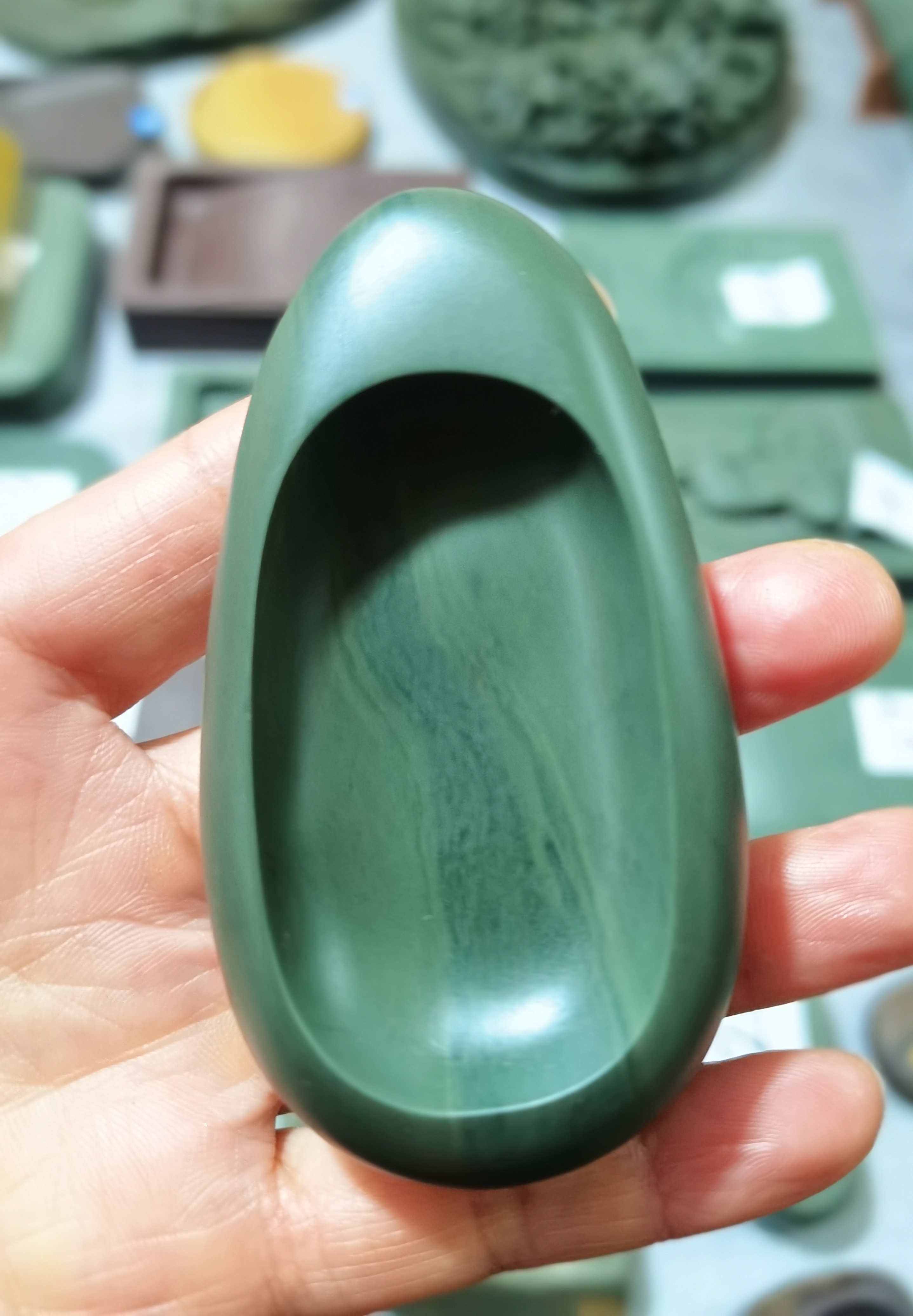 水泉老坑小砚台尺寸8.2/4.3/1.8cm