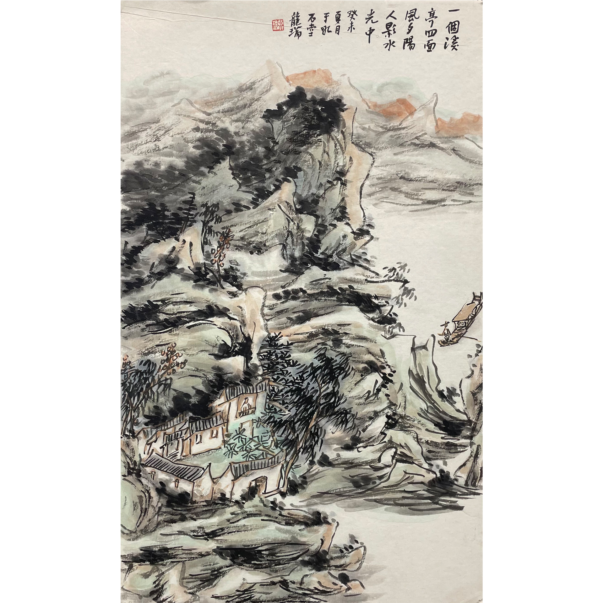 龙瑞--溪亭山水 64*38cm约2.1平尺