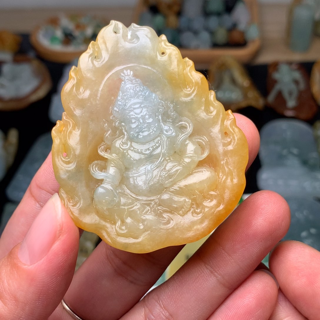 定制翡翠未镶嵌黄财神