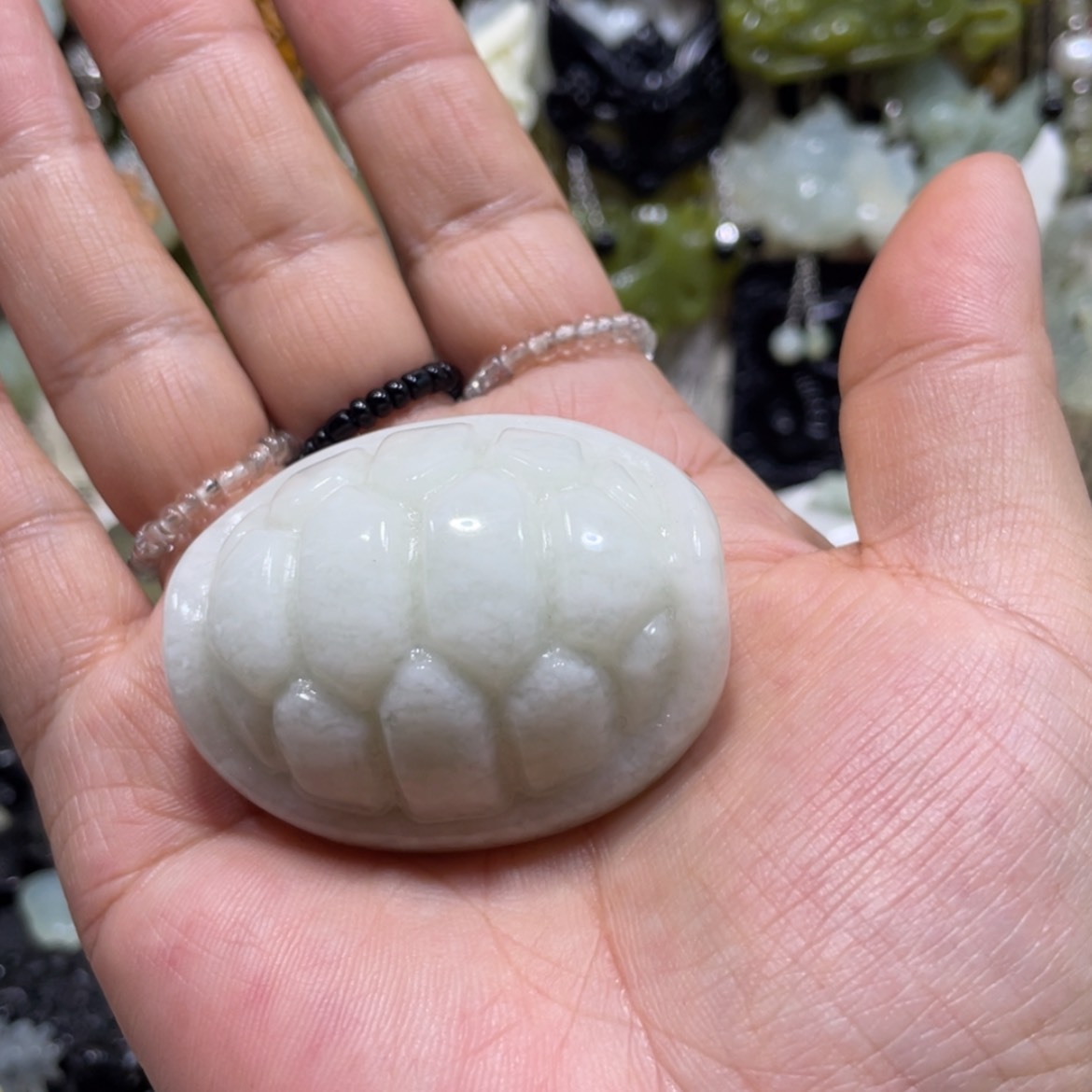 【闪购商品】岫玉颈饰未镶嵌91手把