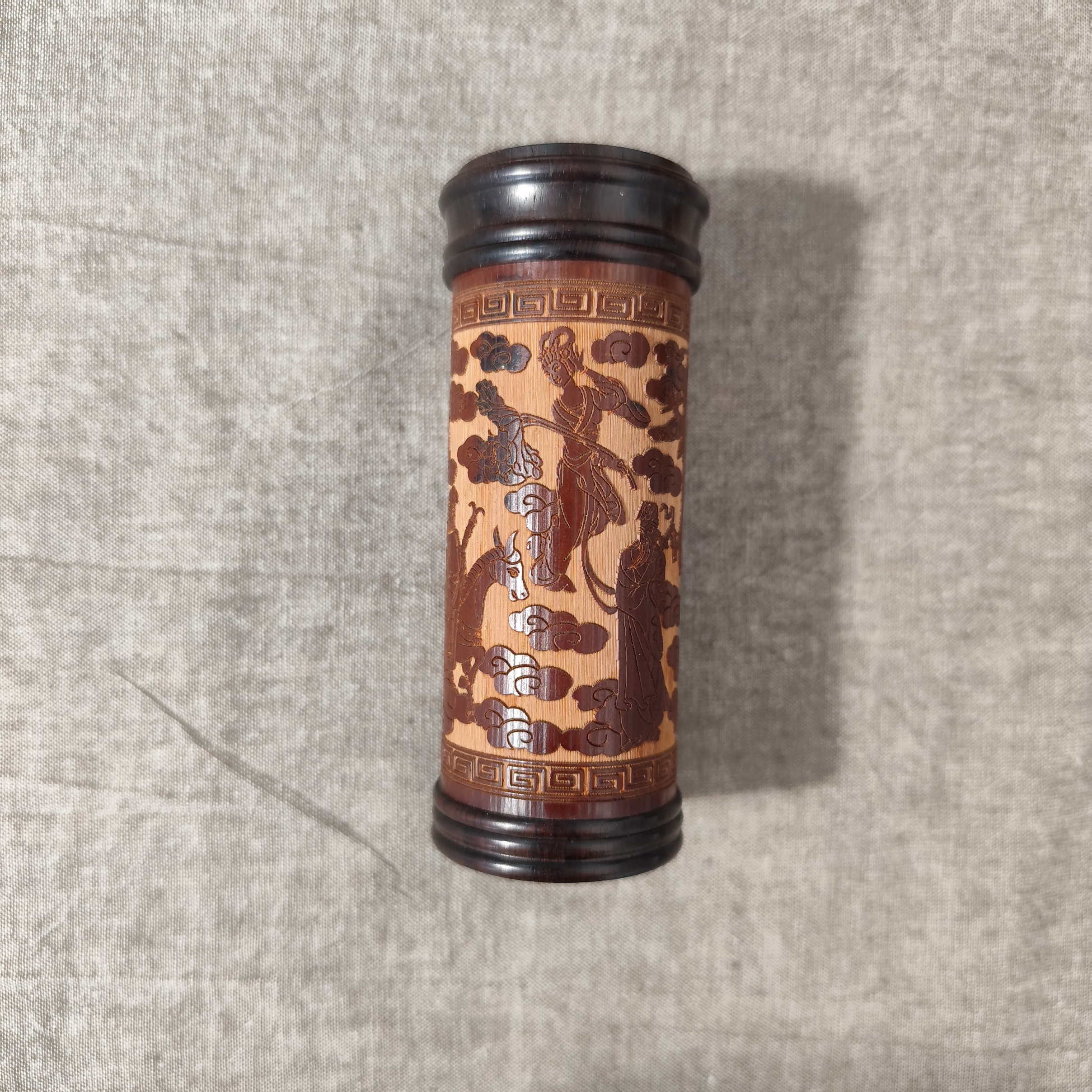 精品老煤竹虫罐 摆件