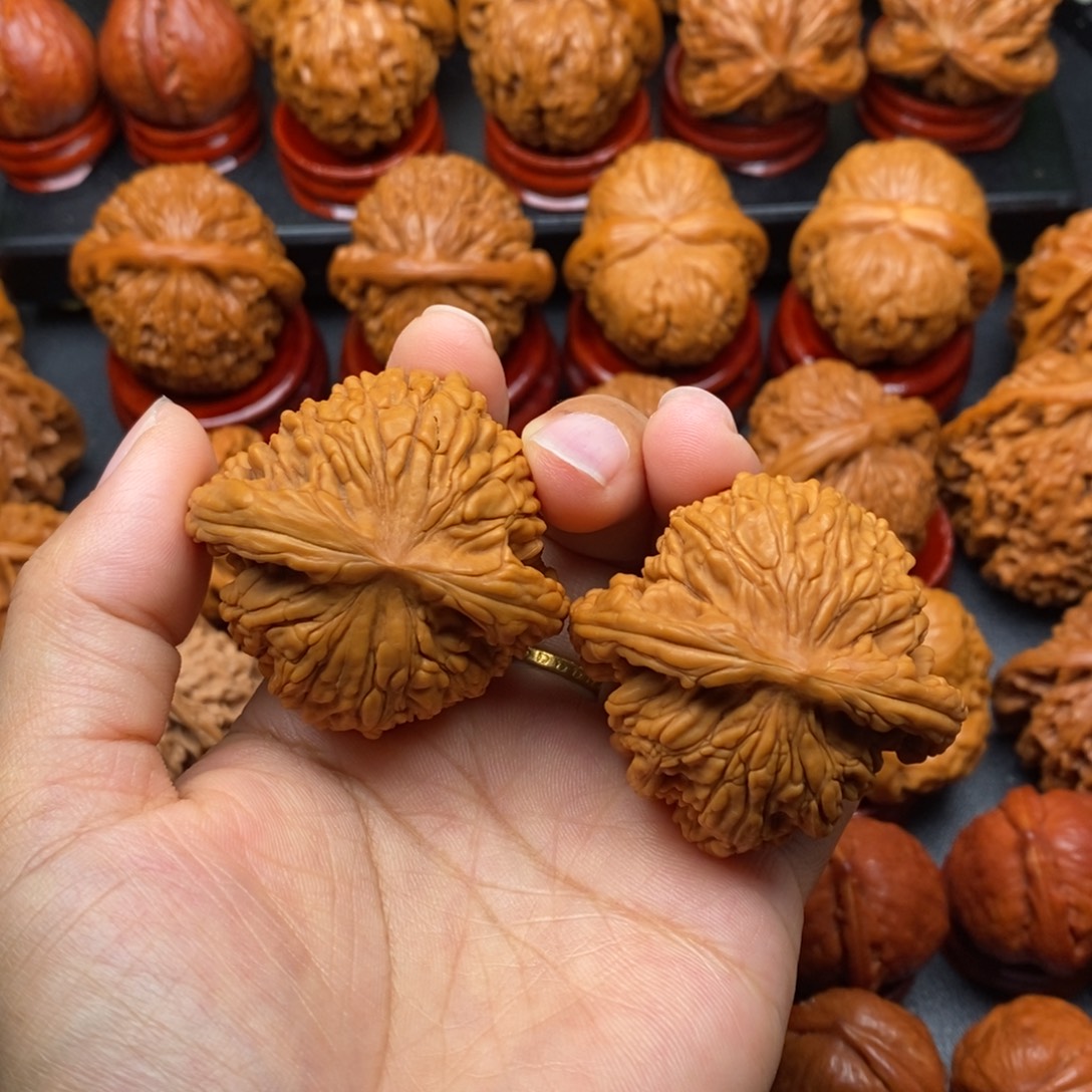 把件文玩核桃45虎头