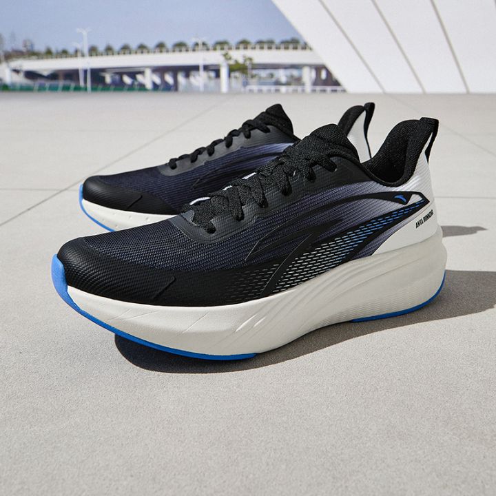 安踏云踪男子跑鞋公路防滑防尘跑步鞋网面缓震舒适