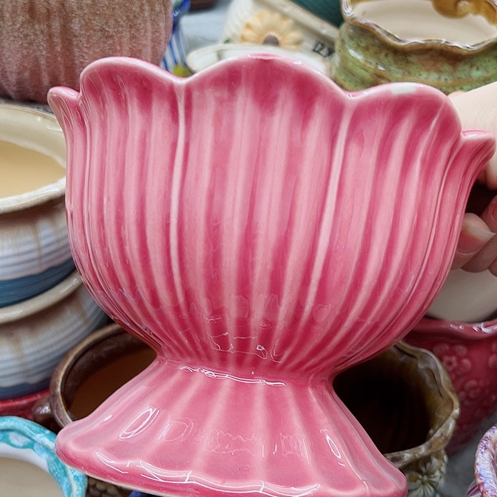 多肉绿植陶瓷花盆9.9包邮，有孔