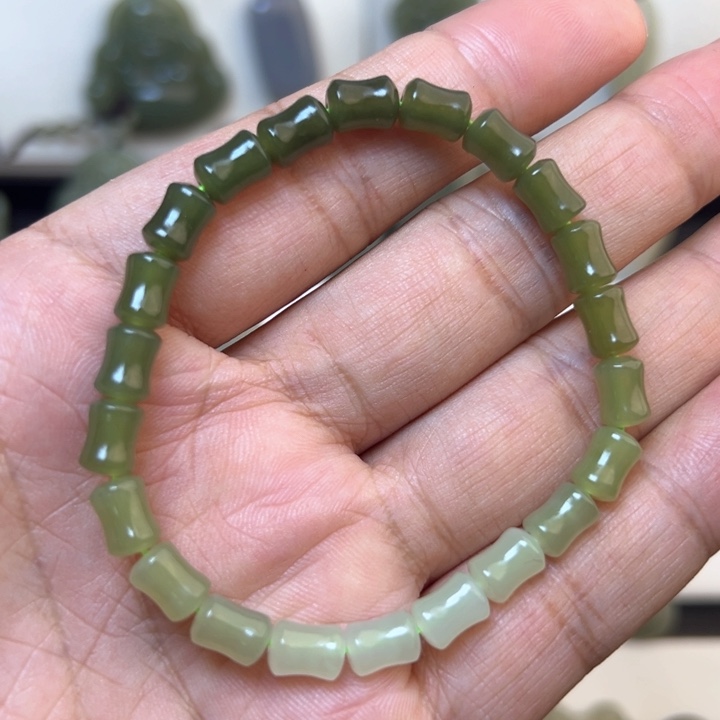 和田玉手链未镶嵌66666