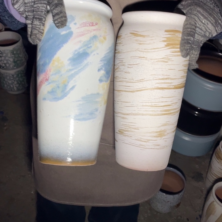 花盆紫砂口13高32瑕疵瑕疵