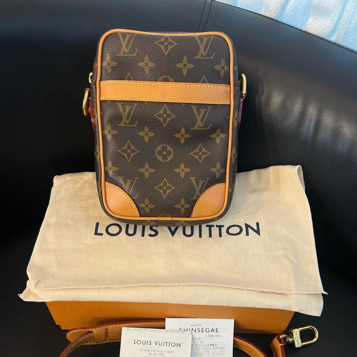 99新 LouisVuitton/路易威登 老花Danube相机包芯片款