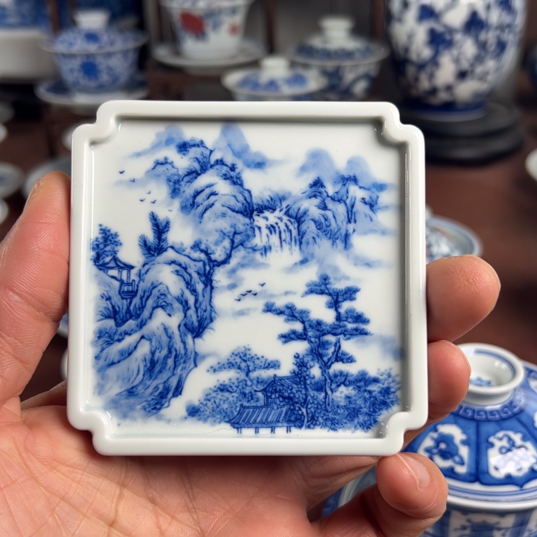 陶瓷茶具山水杯垫